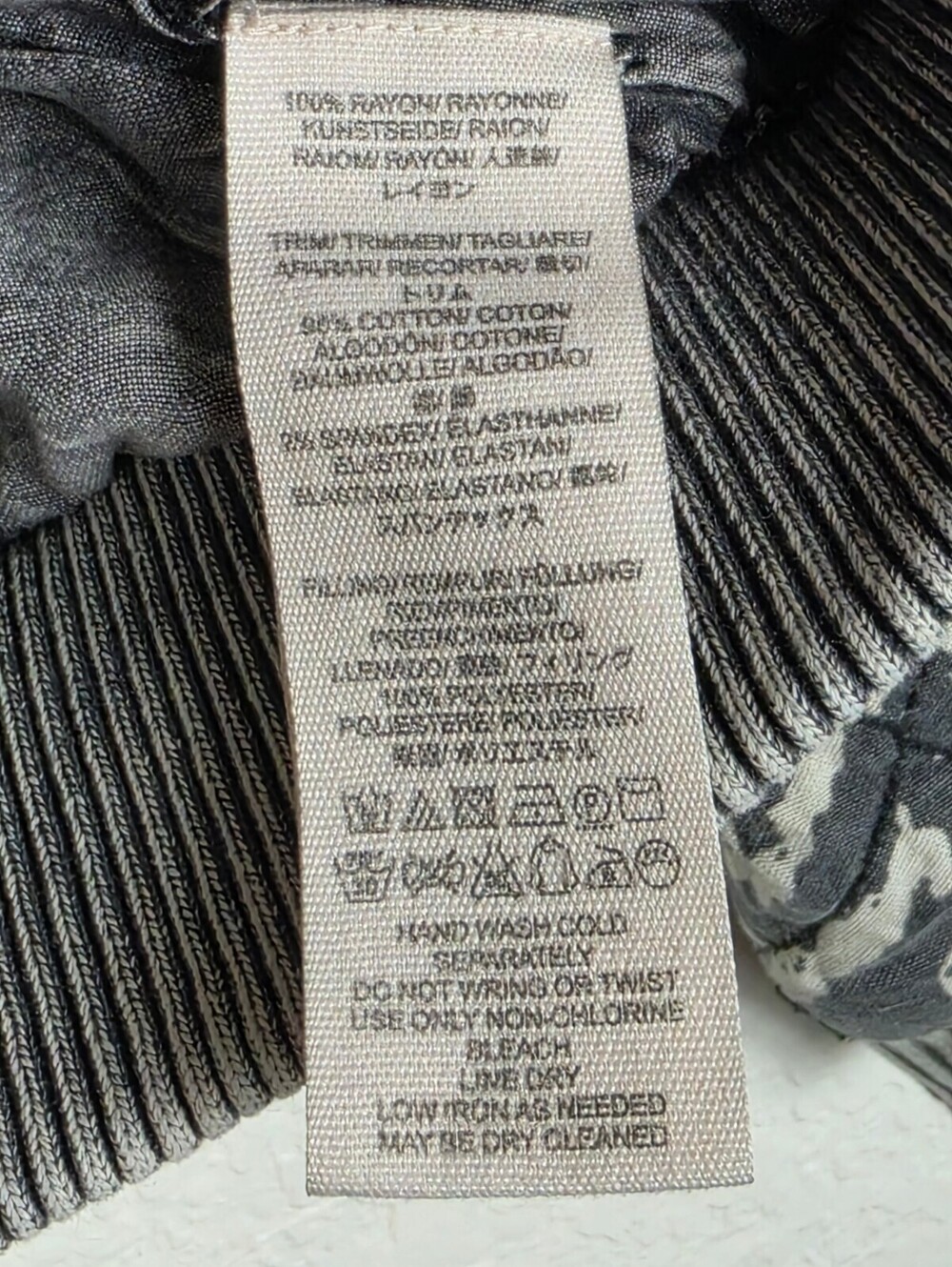 Free People Gray Patterned Bomber Jacket - Picture 3 of 4